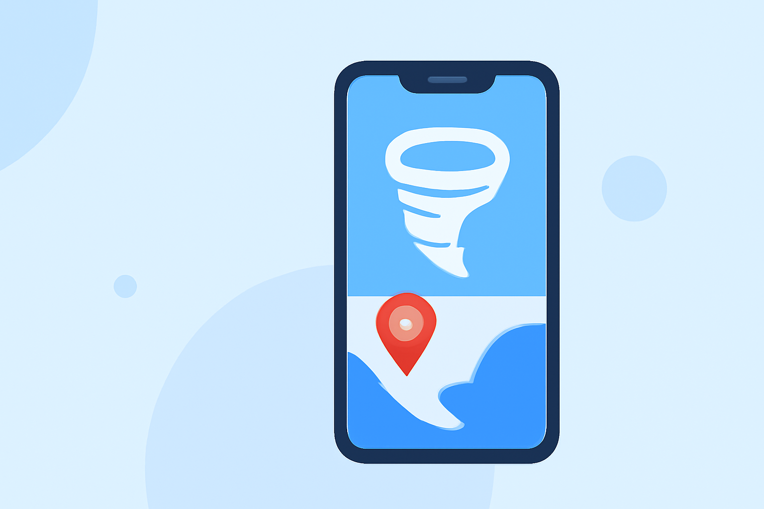 Reliable Mobile Apps for Tornado Tracking Near the Coast